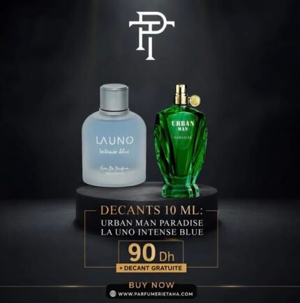 Pack decant 10 ml launo intense bleu &10 ml urban man paradise