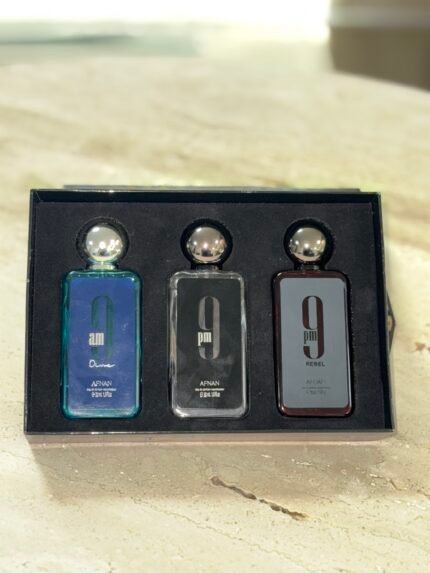 Pack Afnan 9 PM 30 ml + 9 PM Rebel 30 ml + 9 AM Dive 30 ml